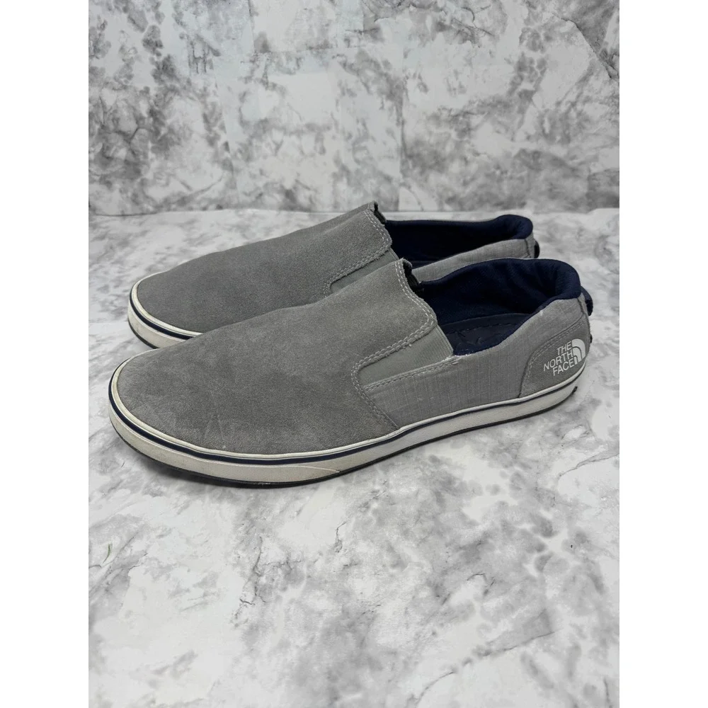 The North Face Base Camp Grey Suede Ripstop Slip On Sneakers Mens Trail Shoes